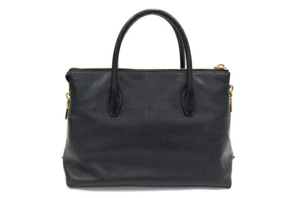 Miu Miu Crossbody Black Bag Handbag Leather Shoulder Madras Tote